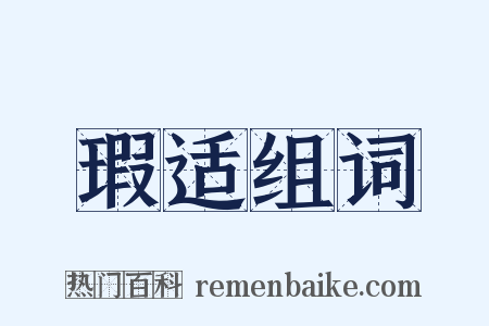 瑕适组词是什么意思的图片